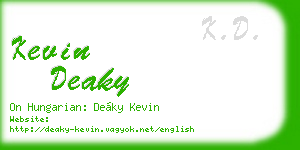 kevin deaky business card