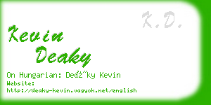 kevin deaky business card
